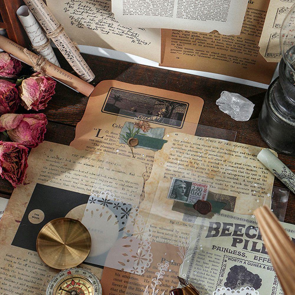 Set 25 Sticker Dán Trang Trí Sổ Tay Phong Cách Retro