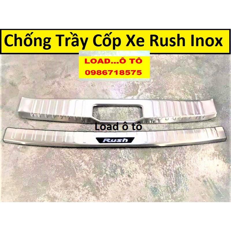 Chống Trầy Cốp Inox Toyota Rush 2018-2021 Hàng Inox, Titan  Cao Cấp, Có Chữ Rush
