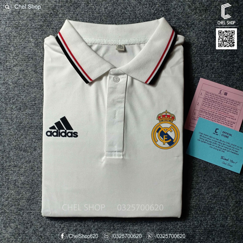 Áo polo 2V cao cấp Real Madrid [ẢNH THẬT]
