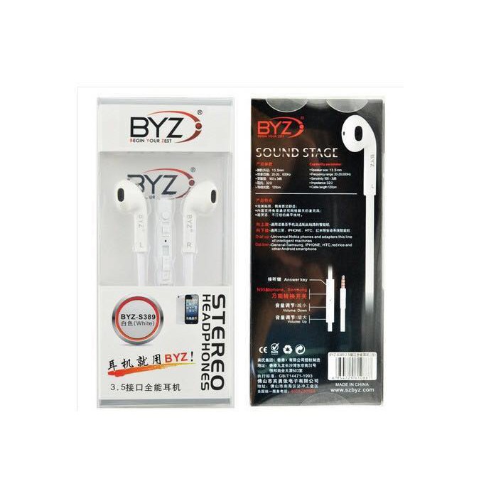 Tai nghe nhét tai BYZ S389 âm thanh sống động bass căng ấm