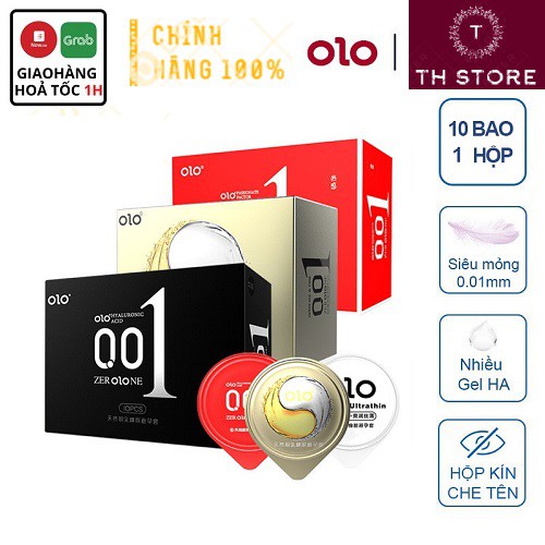 BAO CAO SU OLO 001 CÁC LOẠI [CHÍNH HÃNG 100%] HỘP 10 CÁI -SIÊU MỎNG CHO CUỘC VUI THĂNG HOA, NHIỀU CẢM XÚC