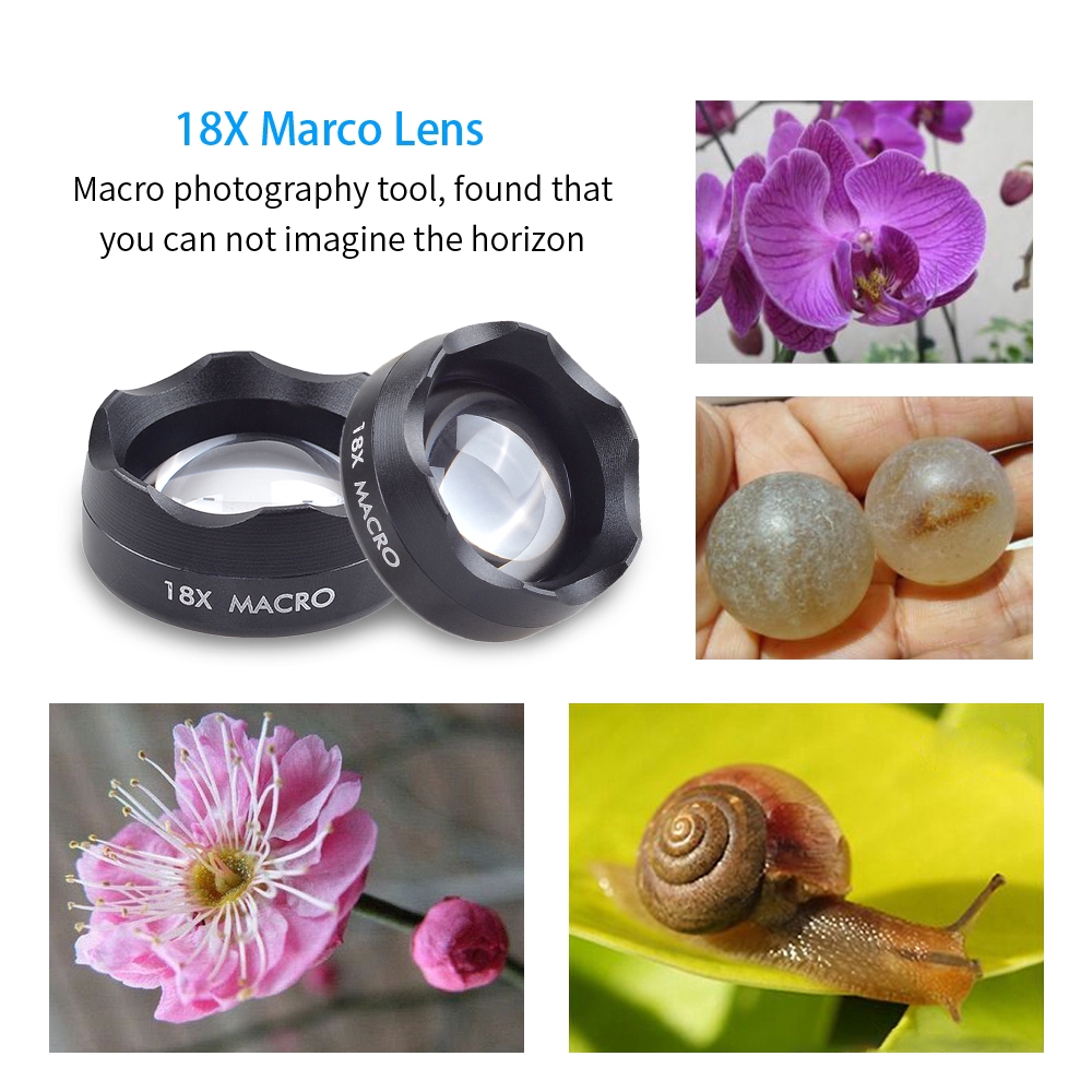 APEXEL Professional Photography Macro Lens HD 18X Macro Mobile Phone Lens For iPhone 6 7 Xiaomi Android IOS Power