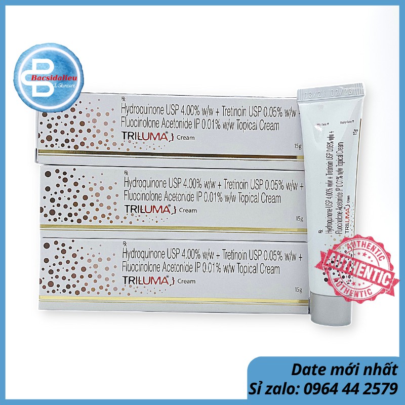 Triluma Ấn Độ (15g) kem giảm mờ thâm nám, dưỡng trắng sáng da, dạng cream