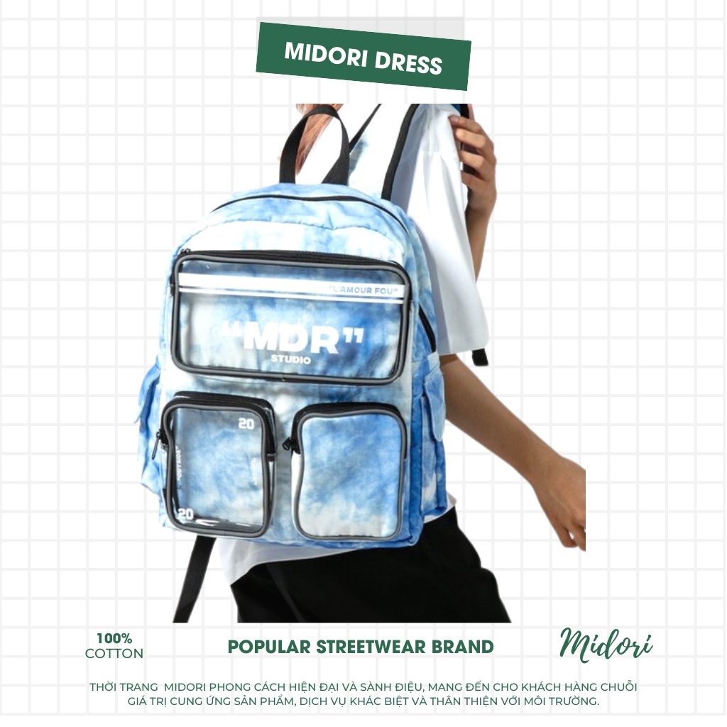 Balo đi học thời trang Nam nữ chống nước đựng laptop Season 4 Local Brand M Midori