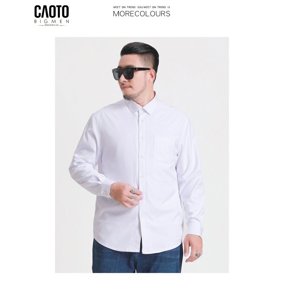 Áo Sơ Mi Trơn Big Size Nam Dài Tay Trắng – HÀNG CHÍNH HÃNG Size 2XL 3XL 4XL 5Xl 6XL 7XL 8XL | BigBuy360 - bigbuy360.vn