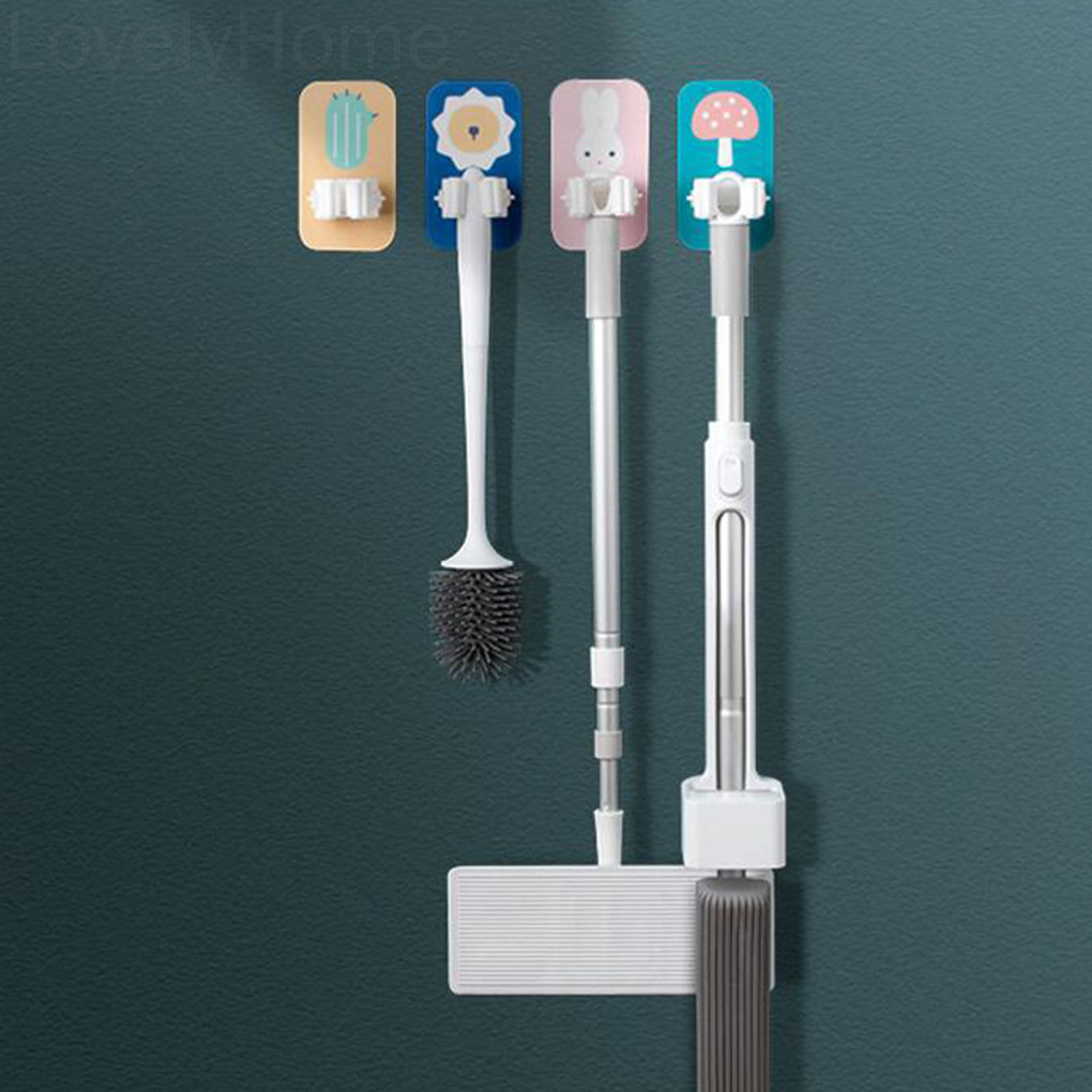 2 Móc Dán Tường Treo Cây Lau Nhà Tiện Lợi