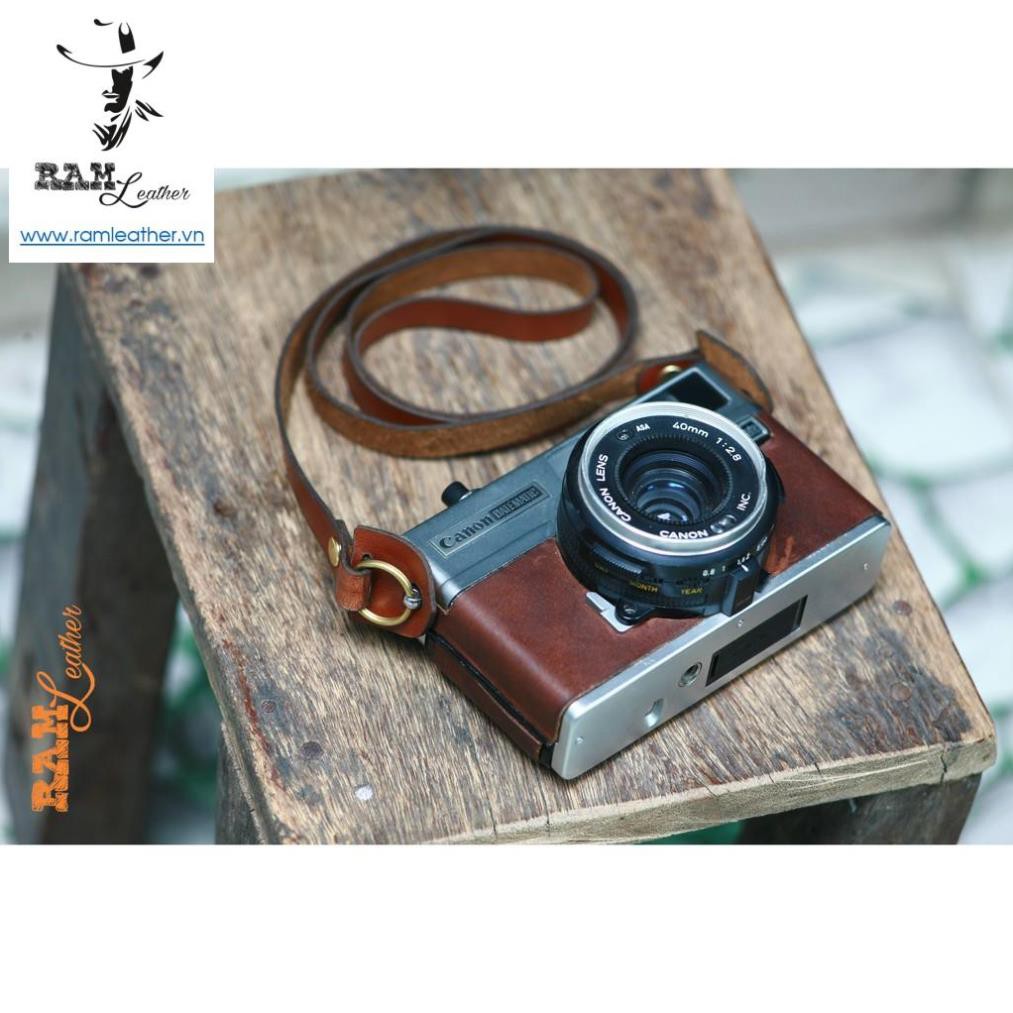 Dây Đeo Máy Ảnh Da Bò Thật Bền Đẹp Ram A2