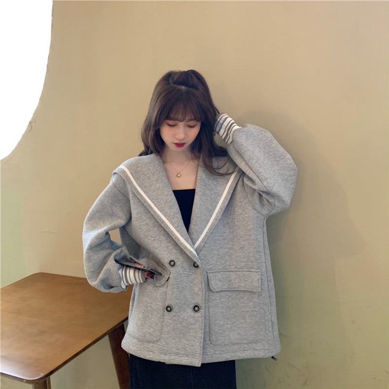 Áo nỉ ulzzang phong cách thuỷ thủ | BigBuy360 - bigbuy360.vn