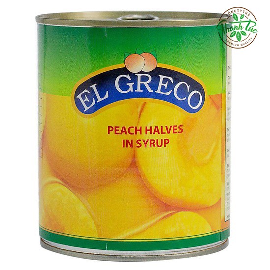 Đào Ngâm Elgreco Lon 820gr