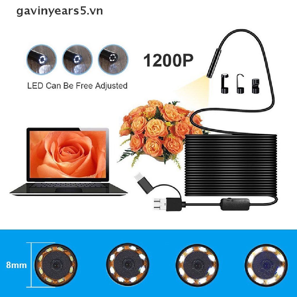 Camera Nội Soi 3 Trong 1 USB Type-C 5.5 / 7 / 8mm HD IP68
