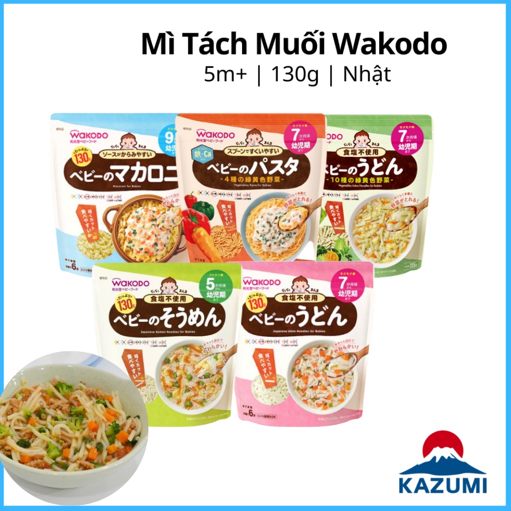 Mì Wakodo Somen 5m Udon 7m Nui 9m Nhật Đủ Loại Cho Bé DATE T10 2022-T1 2023