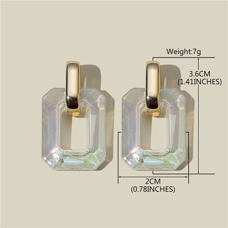 Khuyên Tai Hình Giọt Nước Bằng Nhựa Acrylic Trong Suốt Đầy Màu Sắc