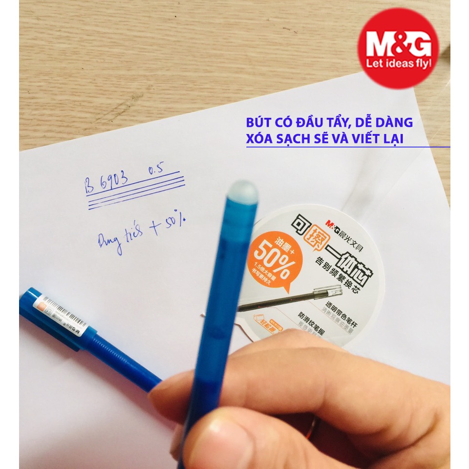 Bút tẩy xóa được M&G mực nhiều viết êm xóa sạch sẽ AKPB 6903
