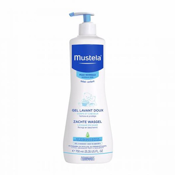 Sữa Tắm Gội Cho Trẻ Sơ Sinh & Em Bé Da Thường Mustela 750ml