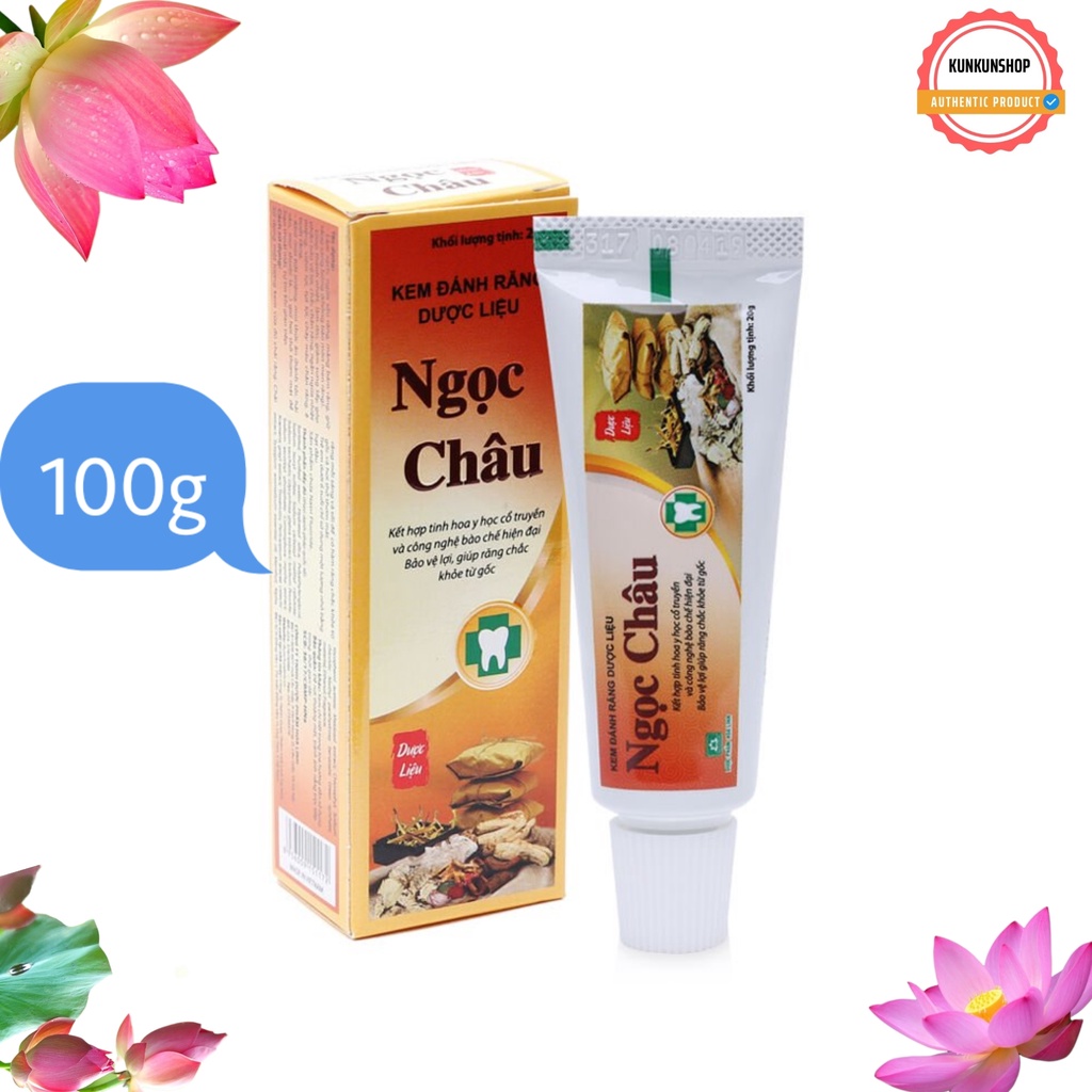 ✔️CHÍNH HÃNG✔️ KEM ĐÁNH RĂNG DƯỢC LIỆU NGỌC CHÂU 100g