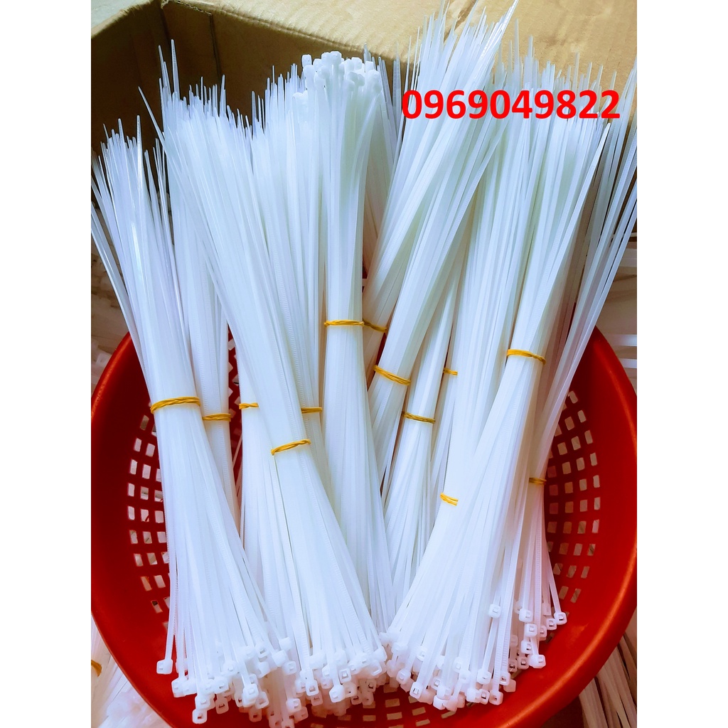 [1 Kg] Dây Rút Nhựa, Dây Thít Nhựa Dài 25cm Loại Nylon PA66 Cao Cấp