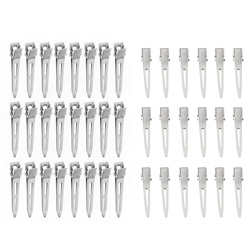 ✿ Set 24 Kẹp Tóc Mỏ Vịt Màu Bạc