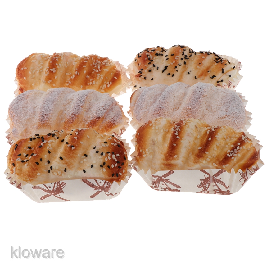 Bộ 6 Bánh Mì Nhân Tạo Bằng PU Hình Sesame Street Độc Đáo