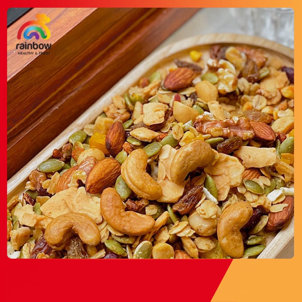 New HOT! HOT! Combo Granola Siêu Hạt và Yên Mạch Cán Dẹt - Bữa Sáng Ăn Kiêng Giàu Dinh Dưỡng