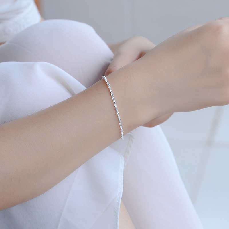 Vòng Tay Mạ Bạc 925 Hình Hoa Cúc / Trái Tim Thời Trang Cho Nữ