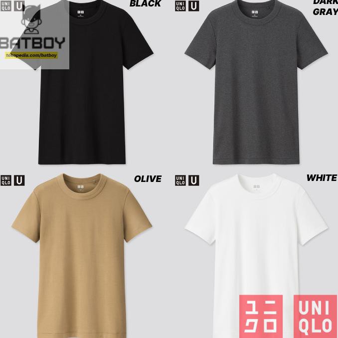 Uniqlo Áo Thun Trơn Cổ Chữ U Thời Trang Cho Nữ