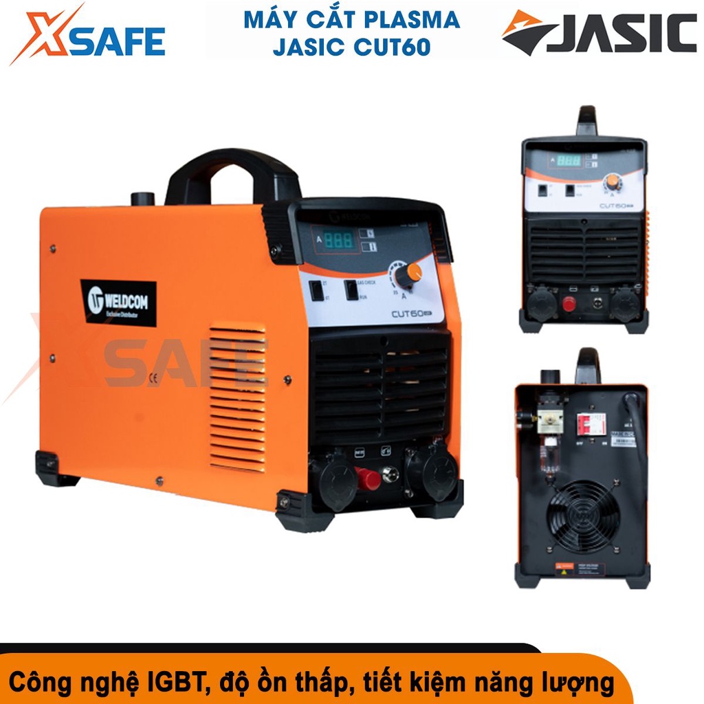 Máy cắt tia plasma Jasic CUT60 tia lửa điện plasma 60A, khả năng cắt đên 15mm, mối cắt đẹp mức &lt;10mm - chính hãng