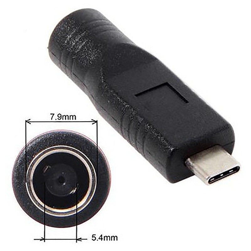 Đầu Chuyển Đổi Dc Jack 7.9x5.4mm Sang Usb-C Type-C