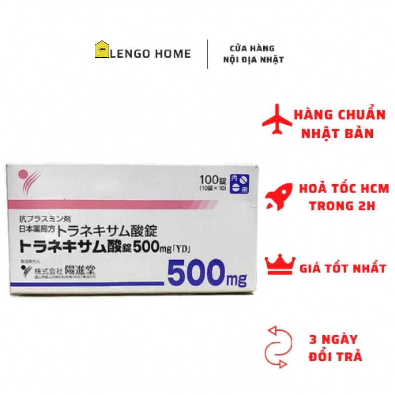 Viên uống trắng da, mờ thâm nám Transamin 500mg 10 viên/vỉ