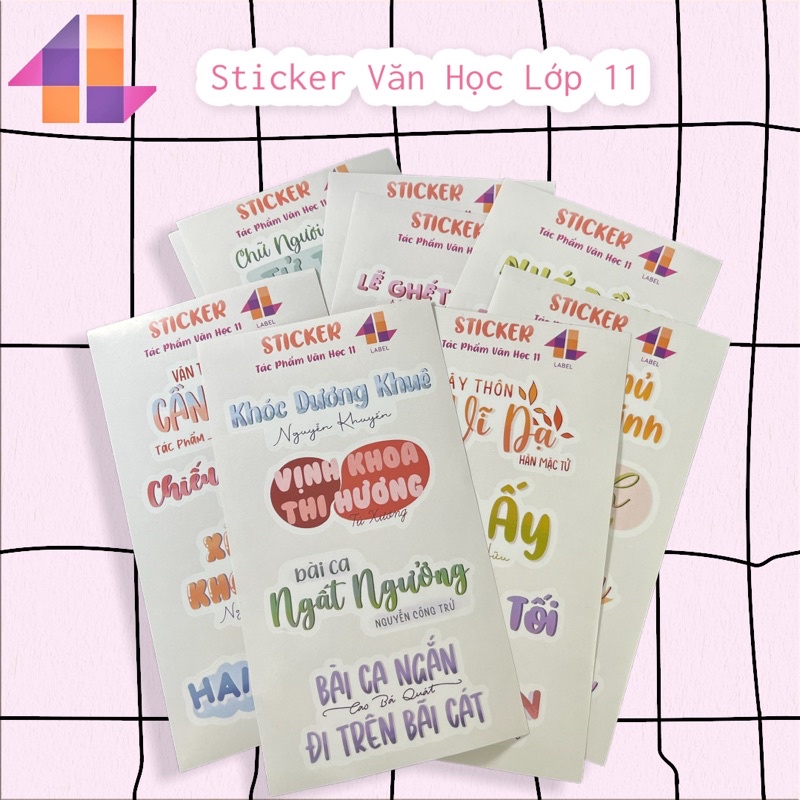 Sticker Văn Học 11 ( Cả Năm )