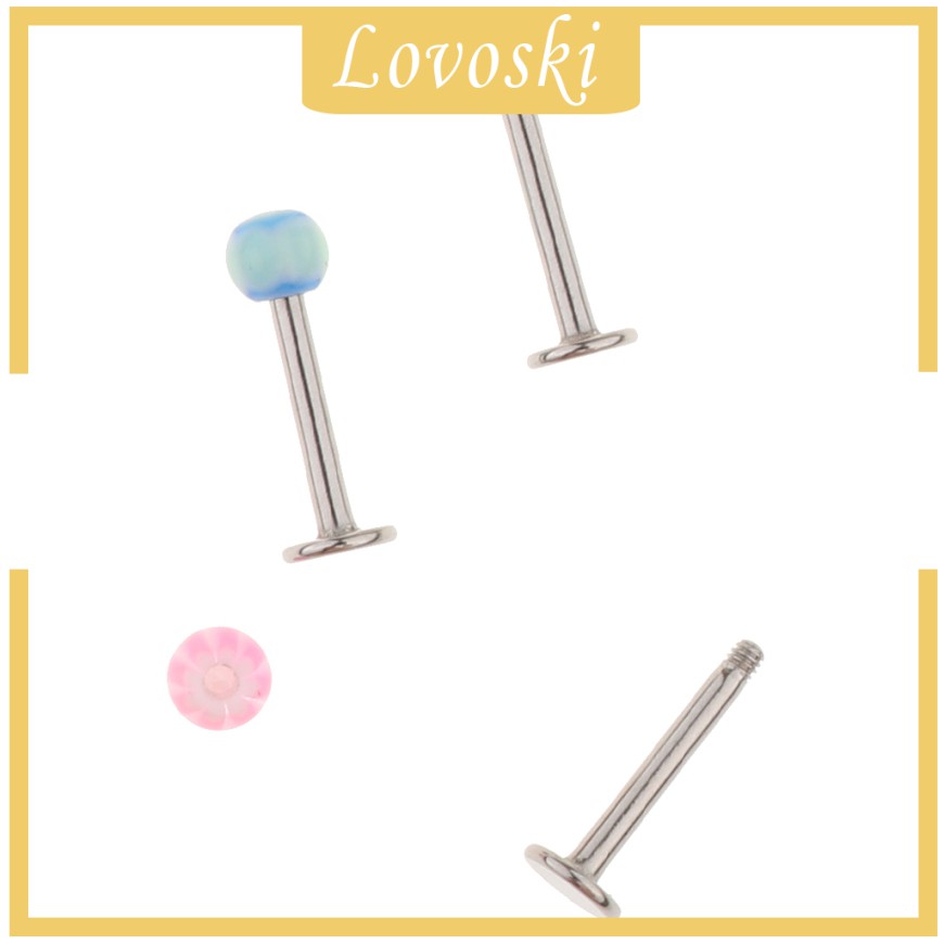 Bộ 20 Khuyên Môi / Mũi / Môi Bằng Thép Không Gỉ 18g