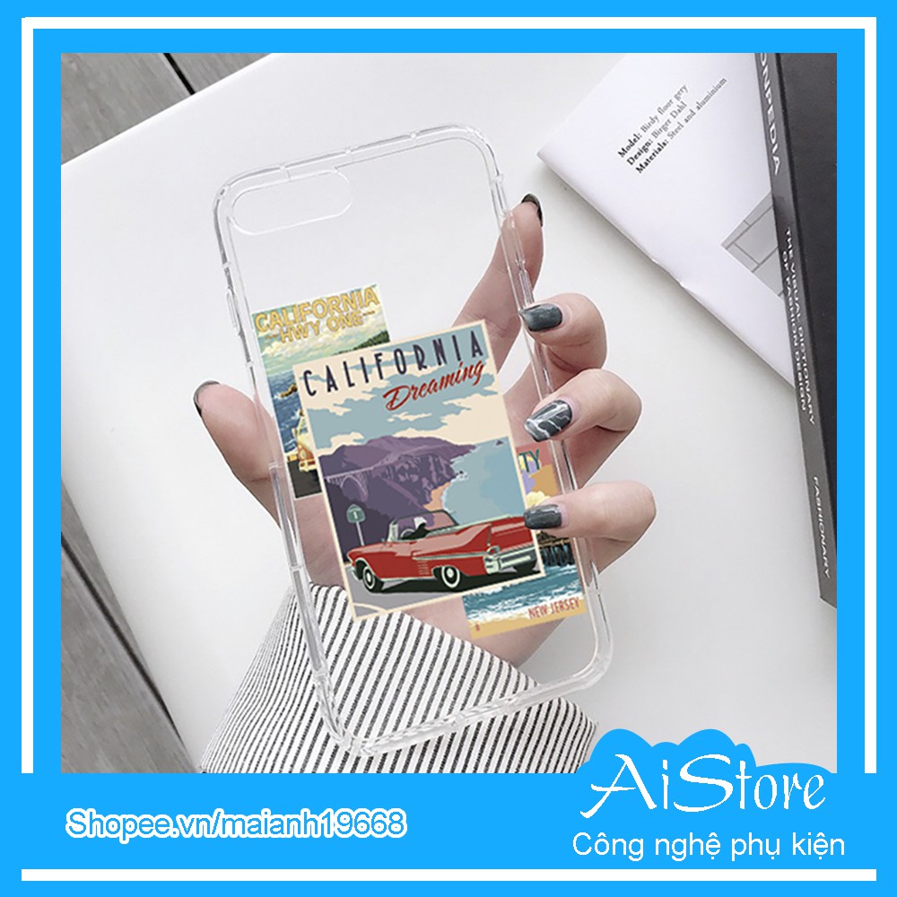 Ốp lưng iphone trong suốt hình CALIFORNIA điện thoại 6 6s 7 8 plus x xs xr 11 pro max se2 12 mini 12 pro max | BigBuy360 - bigbuy360.vn