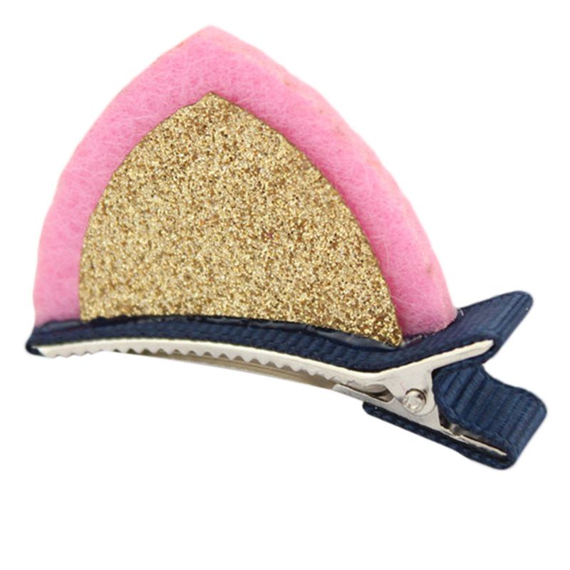 Set 2 Kẹp Tóc Tai Mèo Bằng Kim Loại Dễ Thương Cho Bé Gái