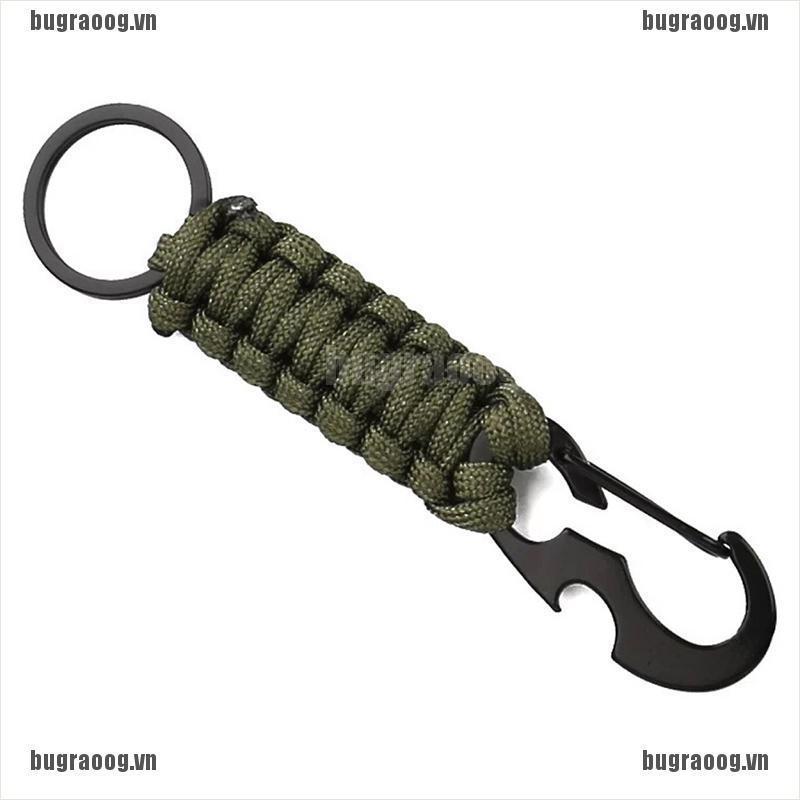 Móc chìa khóa dạng dây paracord sinh tồn có đầu khui chai tiện lợi