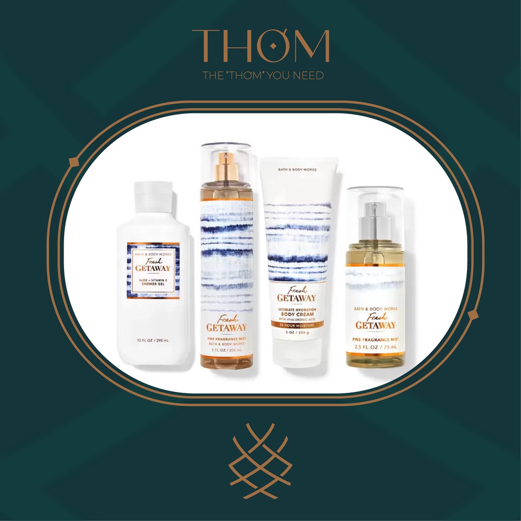 FRESH GETAWAY | Sản Phẩm Tắm Dưỡng Xịt Thơm Toàn Thân Bath & Body Works