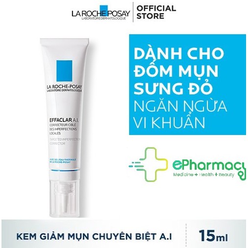 La Roche Posay AI - Kem giảm mụn La Roche-Posay AI Effaclar chuyên biệt 15ml