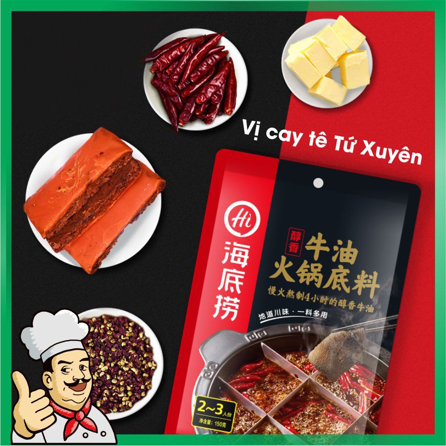 Cốt Lẩu Bò Tê Cay Tứ Xuyên Haidilao 150G | BigBuy360 - bigbuy360.vn