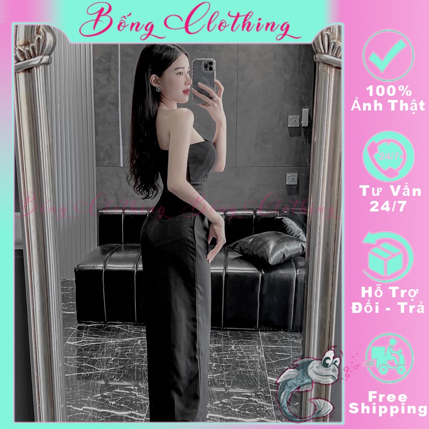 Bộ jum lệch vai tôn body với 2 màu đen, trắng