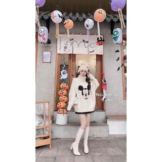 Áo len mickey cổ lọ hot hit