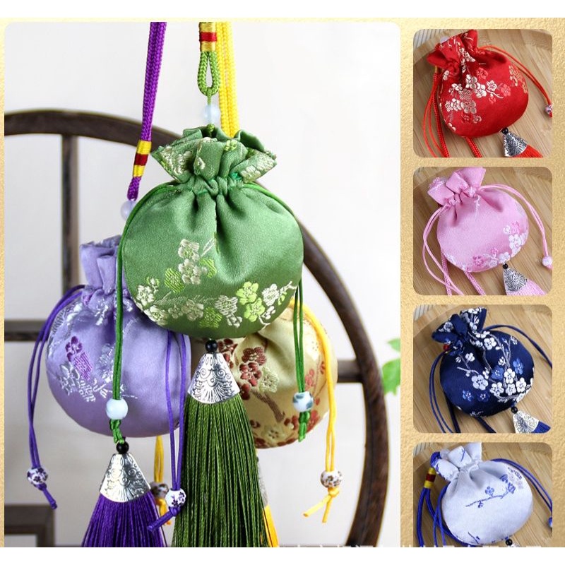 túi gấm thêu hoa - túi gấm cổ trang