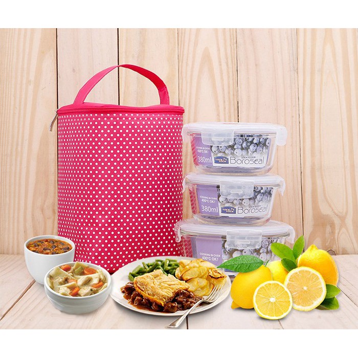 Túi giữ nhiệt Chấm bi size lớn - Túi đựng cơm văn phòng | BigBuy360 - bigbuy360.vn