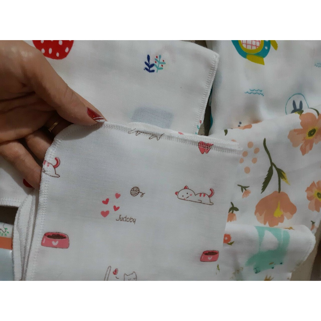 🌟 Khăn sữa xô xuất Nhật - Khăn xô sữa cho bé sơ sinh xuất Nhật 2 lớp in hình 32x32cm 🍀