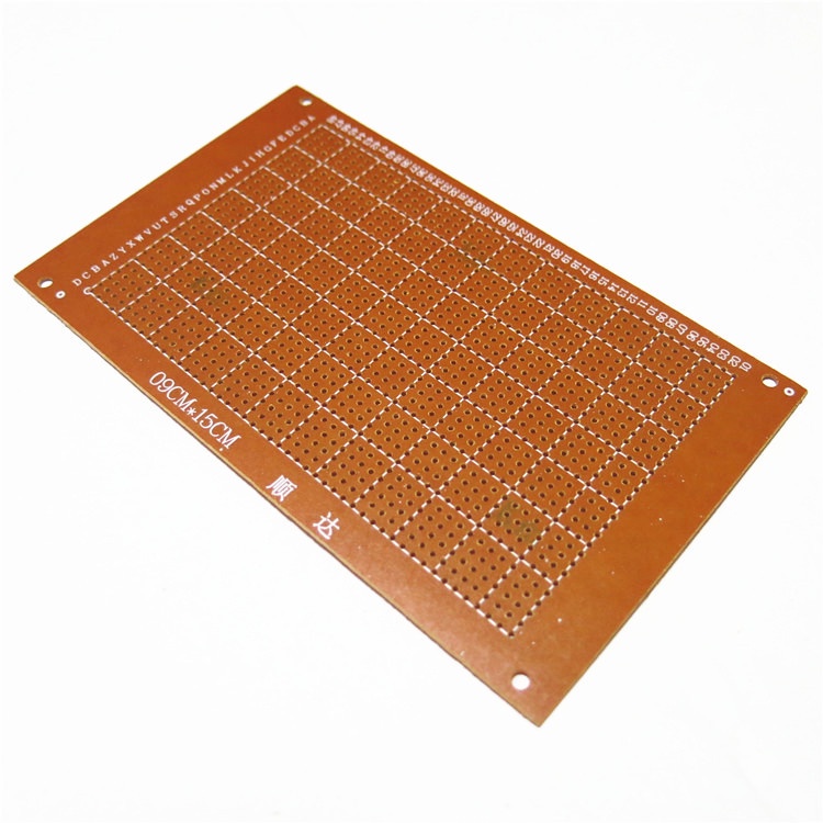 Bộ 2 Tấm Phíp Đồng Đục Lỗ PCB 9x15cm ( nâu )