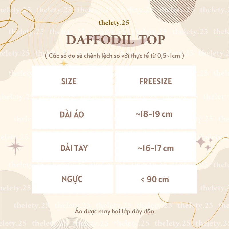 Áo Croptop Cánh Tiên Nhún Ngực DAFFODIL TOP | 𝐭𝐡𝐞𝐥𝐞𝐭𝐲