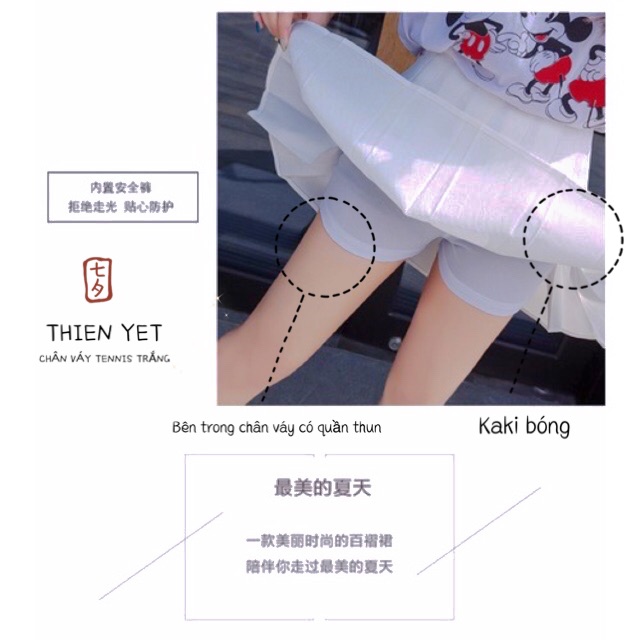 [Mã WASTUP giảm 10% tối đa 30K đơn 99K] CHÂN VÁY TENNIS TRẮNG BÓNG CÓ QUẦN TRONG | BigBuy360 - bigbuy360.vn