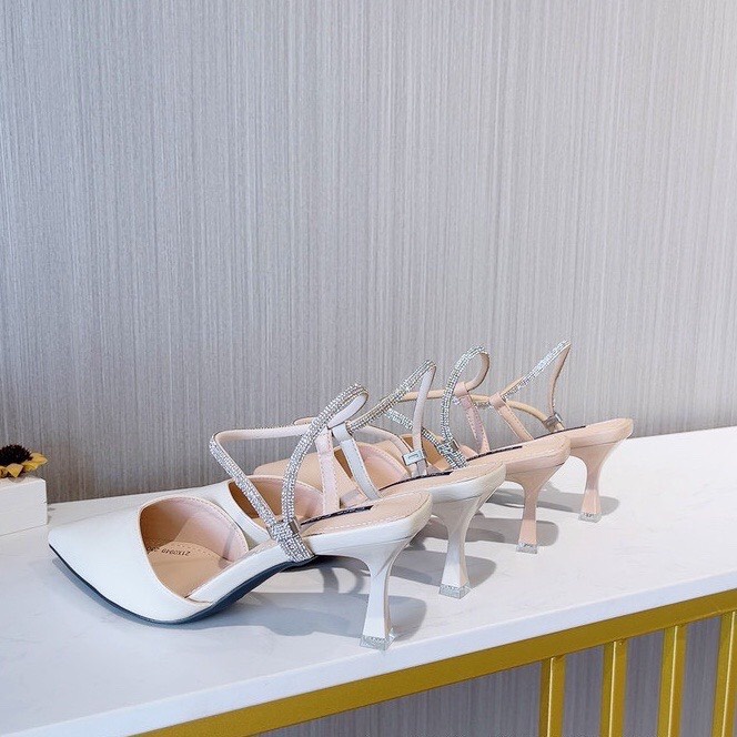 Giày Cao Gót Sục Nữ Quai Đá 5P Gót Nhọn Mã E32