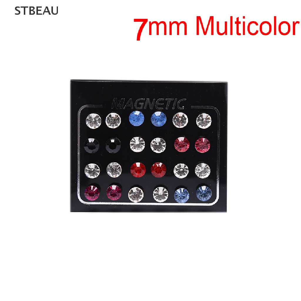 Set 24 Khuyên Tai Nam Châm Đính Đá Thời Trang