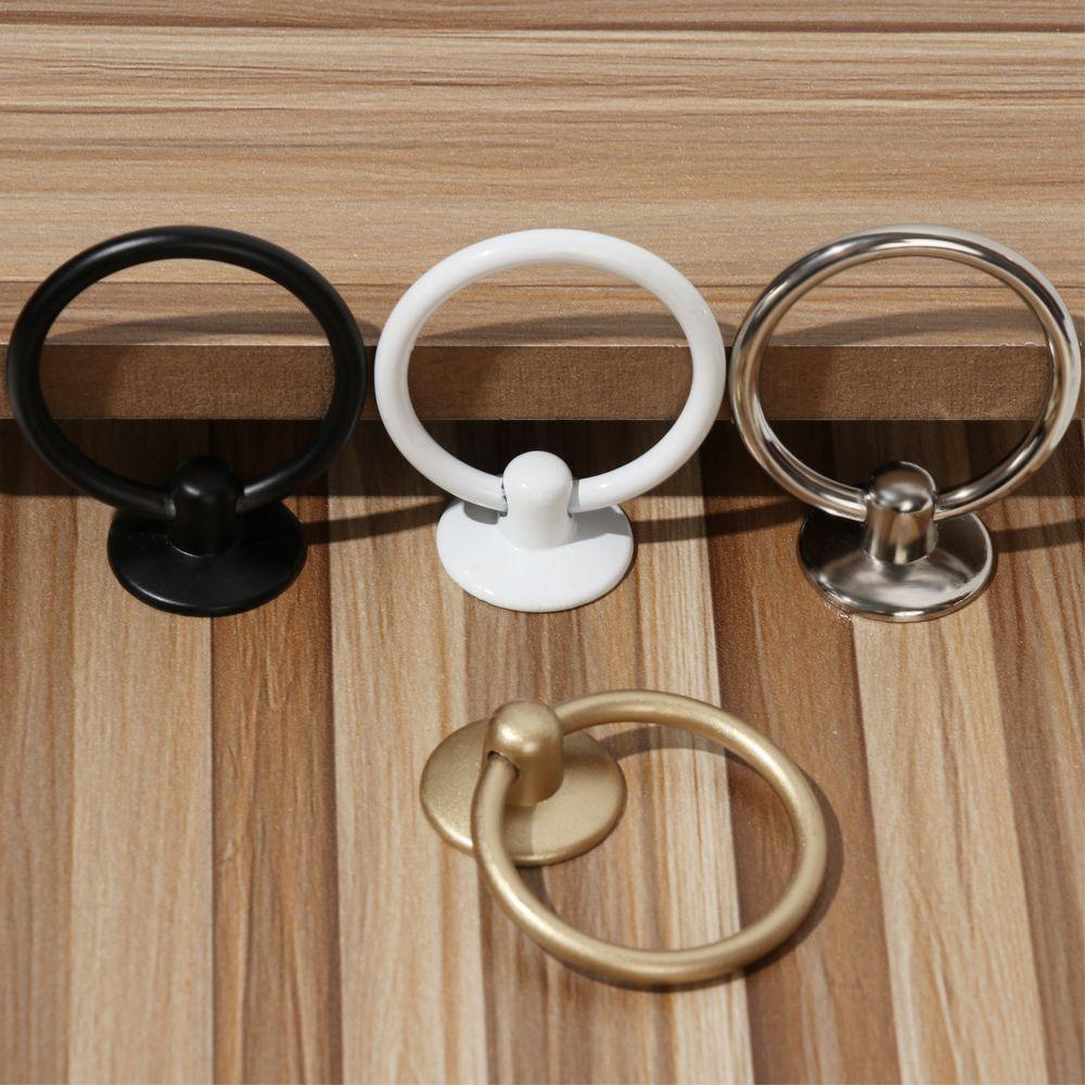 PISTA Tay Nắm Cửa Tủ Đa Năng Họa Tiết Vòng Nhẫn Phong Cách Châu Âu