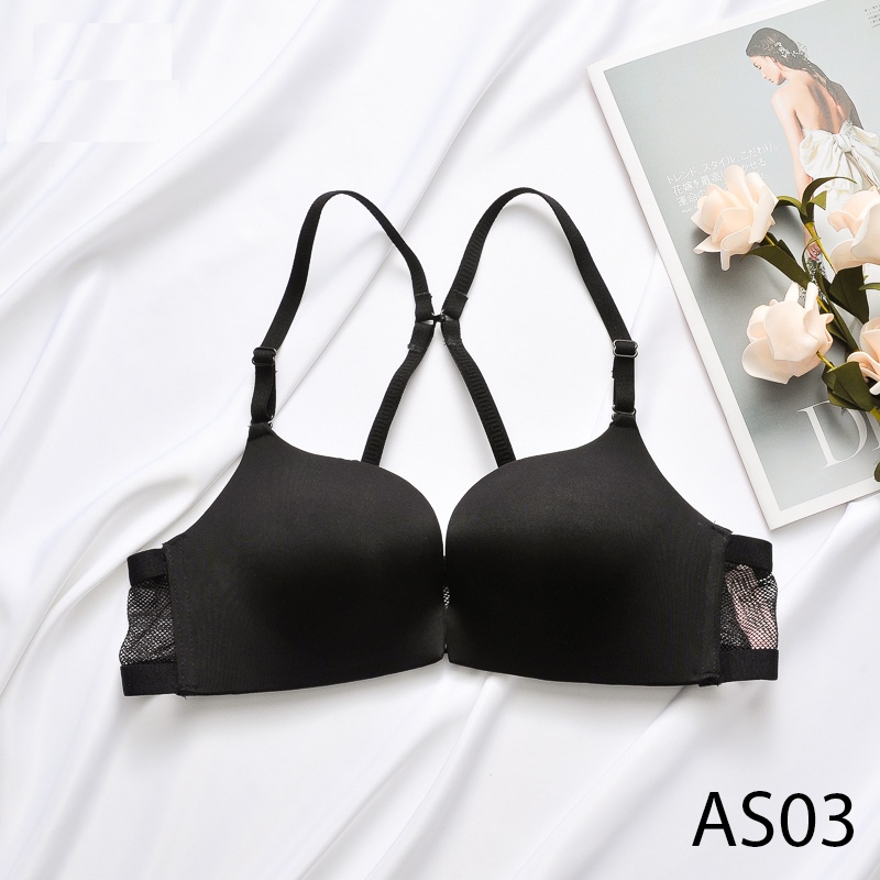 Áo lót nữ cài trước, Áo ngực cài trước, Su đúc không gọng nâng ngực tạo khe mặc nhiều kiểu dây lưới - ÁO CÀI TRƯỚC