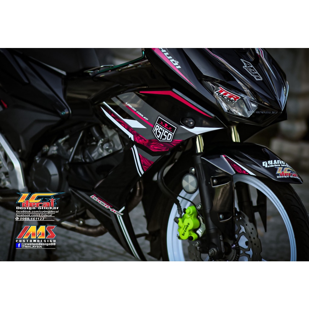 Tem rời Winner x đen hồng rs150 , tem 3 lớp cao cấp không bay màu