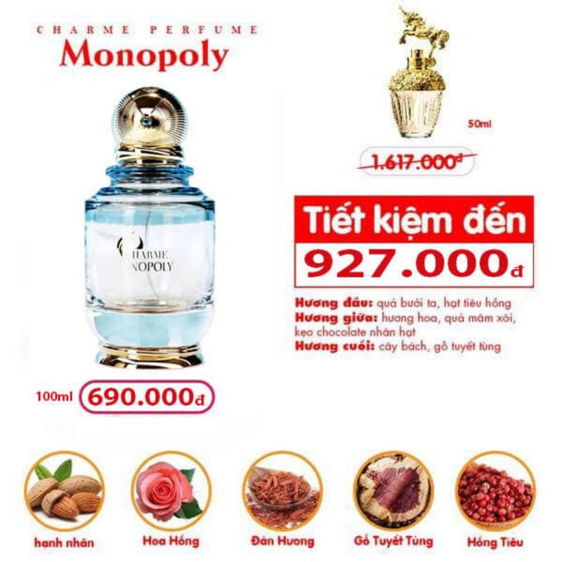 Nước hoa nữ Monopoly 100ml